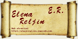 Elena Reljin vizit kartica